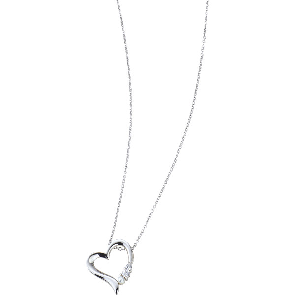 オープンハートペンダント淡水真珠