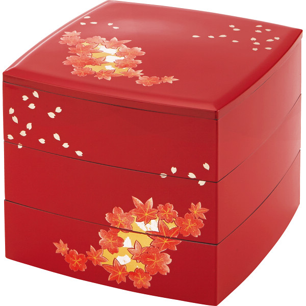 紀州塗 桜 三段重箱