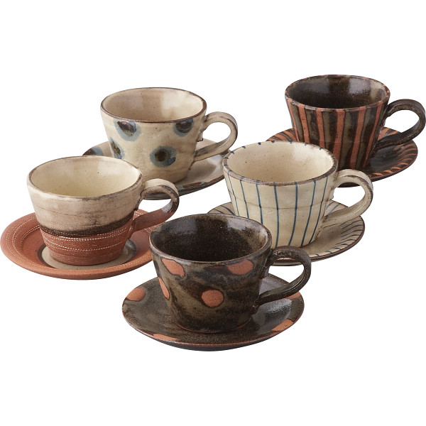 紋様 珈琲碗皿揃