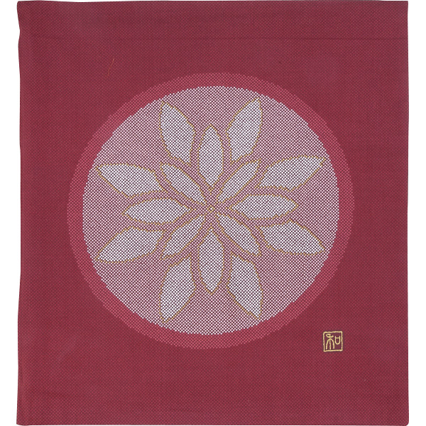 座布団＆座布団カバー各５枚セットエンジ