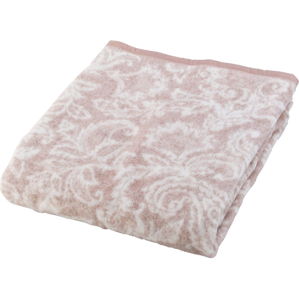 大阪泉州の毛布 ジャカード織カシミヤ入ウール毛布（毛羽部分）