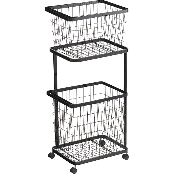 ランドリーワゴン＋バスケットブラック