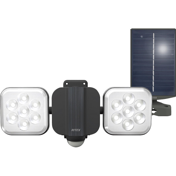 ６．５Ｗ×２灯フリーアーム式ハイブリッドソーラーライト