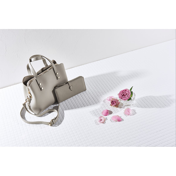 ロレッタルル　ウォレット付き２ＷＡＹショルダーバッググレー