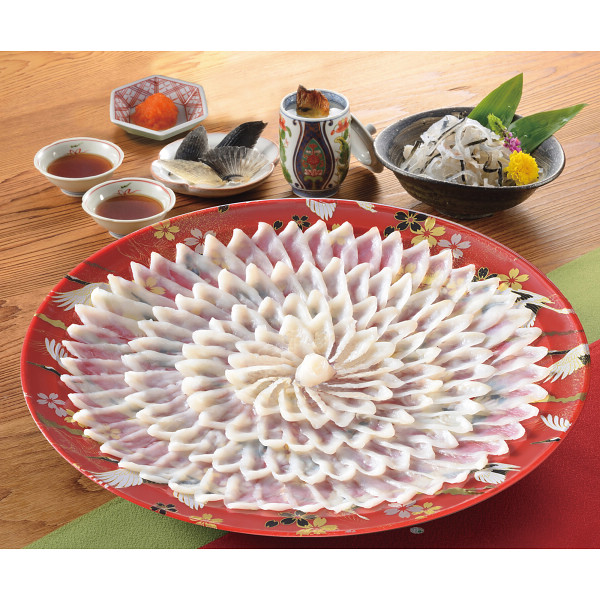 とらふく刺身絵皿盛り