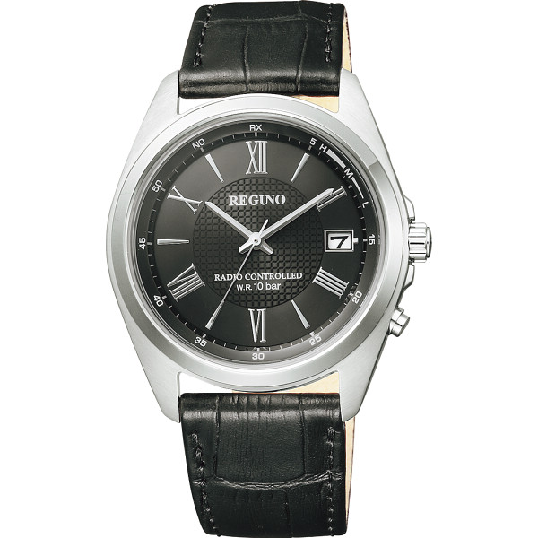 レグノ　メンズソーラー電波腕時計シルバー