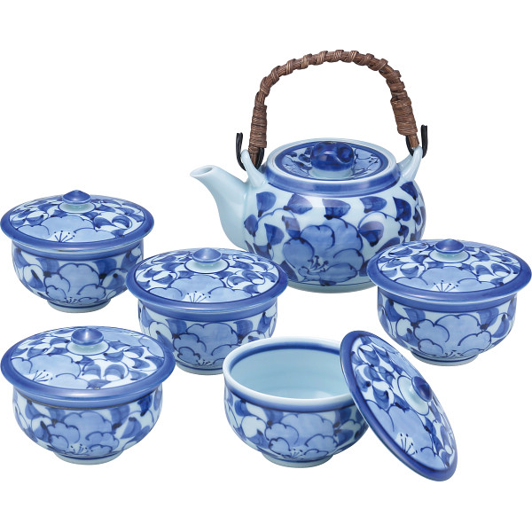 波佐見焼 花唐草絵 番茶器揃