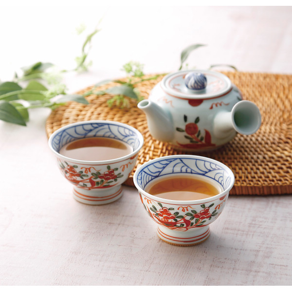 波佐見焼 古伊万里写し絵 急須茶器揃