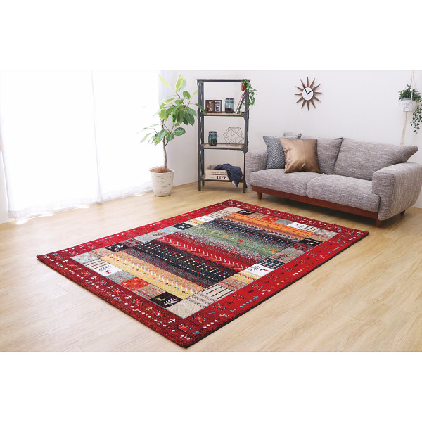 トルコ製ウィルトンラグレッド