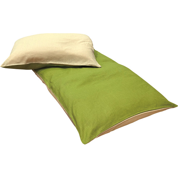 麻カバー付 ごろ寝できる長い座布団