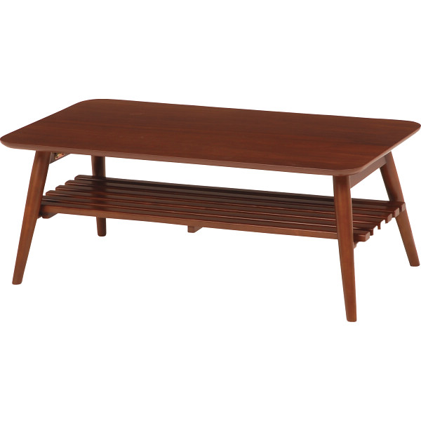 折れ脚テーブルブラウン