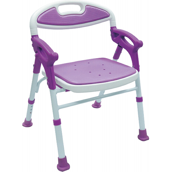 折りたたみシャワーチェアー楽湯パープル