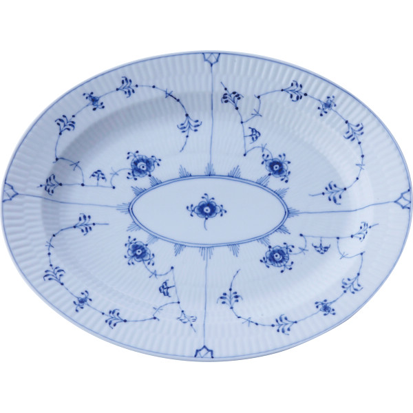 ロイヤルコペンハーゲン ブルーフルーテッド プレイン オーバルディッシュ