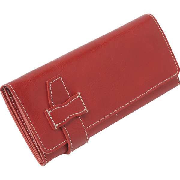 ｍ，ｉ，ｕ，ｏ．ｊ ヌメ革 長財布レッド