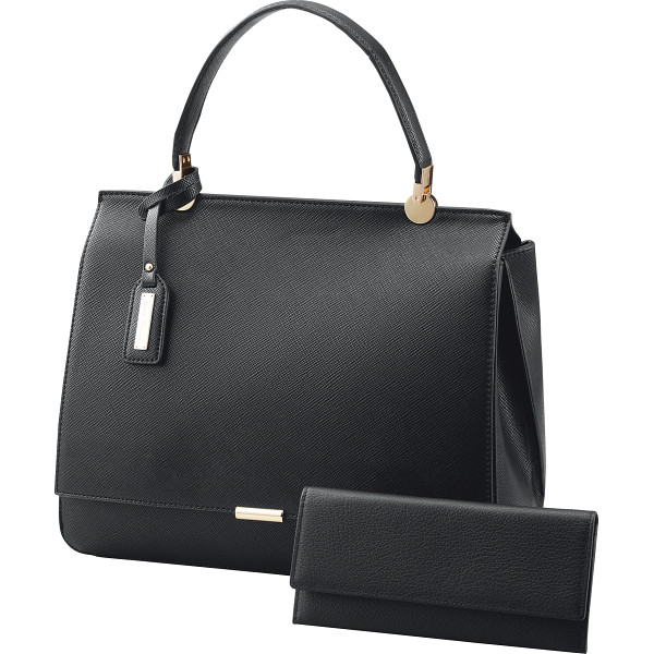 キャティフェラーリ バッグ＆財布セットブラック