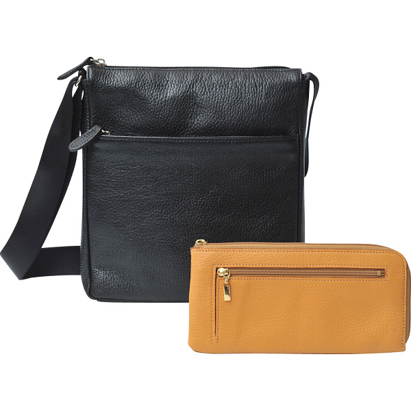 良品工房 日本製牛革ショルダーバッグ＆財布