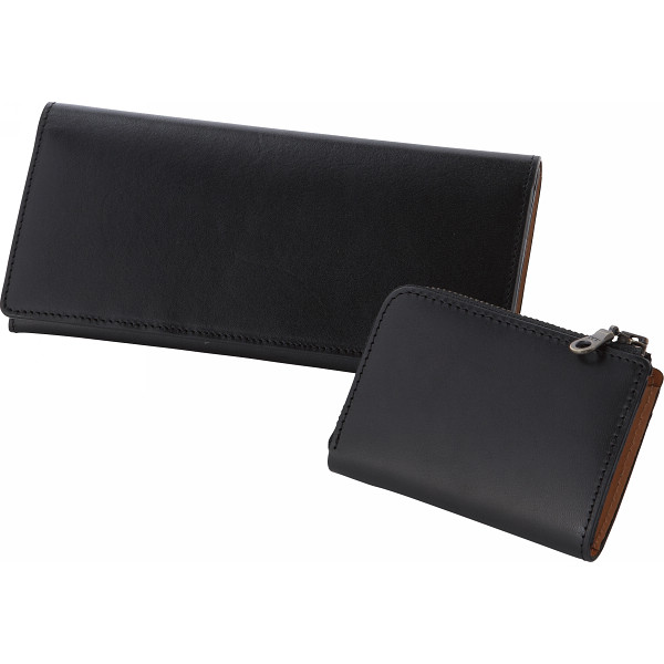 ジョセフエロール×栃木レザー 長財布＆小銭入ブラック