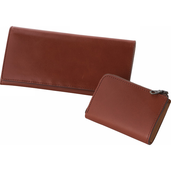 ジョセフエロール×栃木レザー 長財布＆小銭入ブラウン