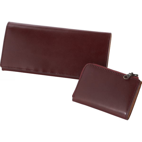 ジョセフエロール×栃木レザー 長財布＆小銭入ワイン