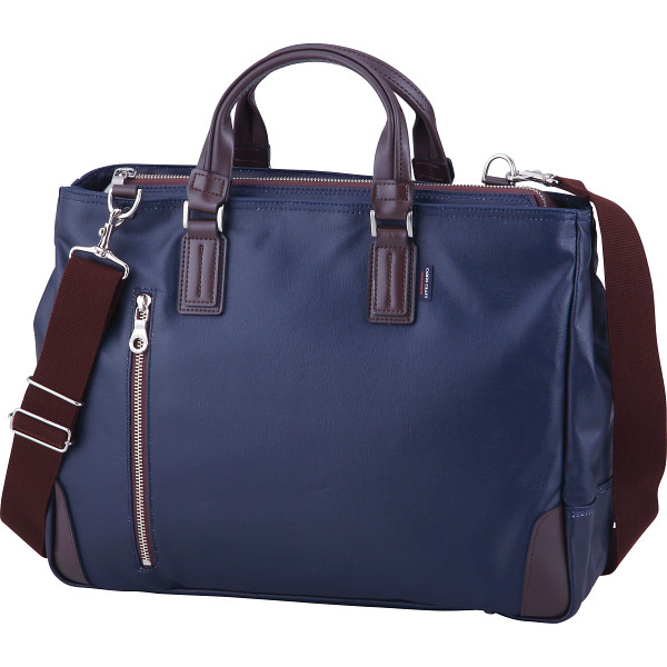 帆布ＰＵコーティング トート型ビジネスネイビー