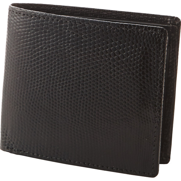 ファッゴット リザード二つ折り財布ブラック