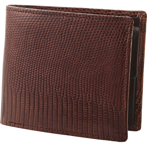 ファッゴット リザード二つ折り財布ブラウン