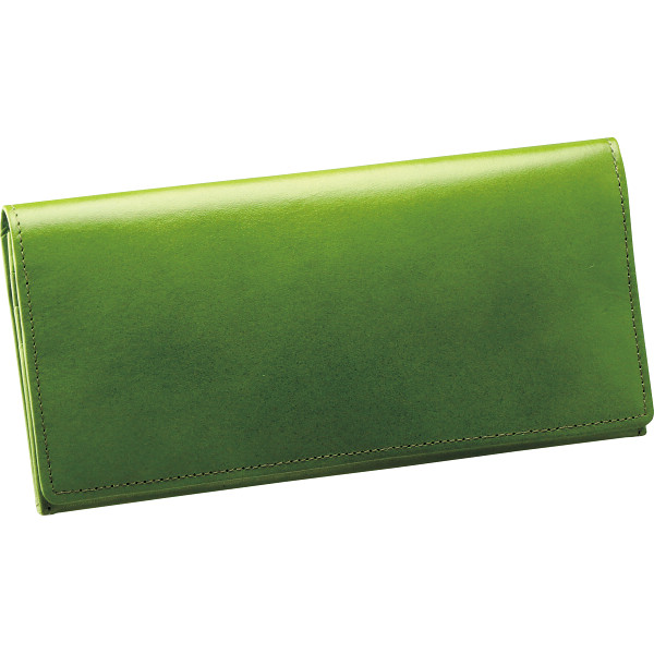 手塗りオイルレザー ササマチ長財布グリーン