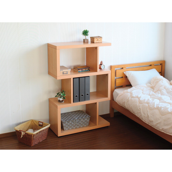 デザインラック３段ナチュラル