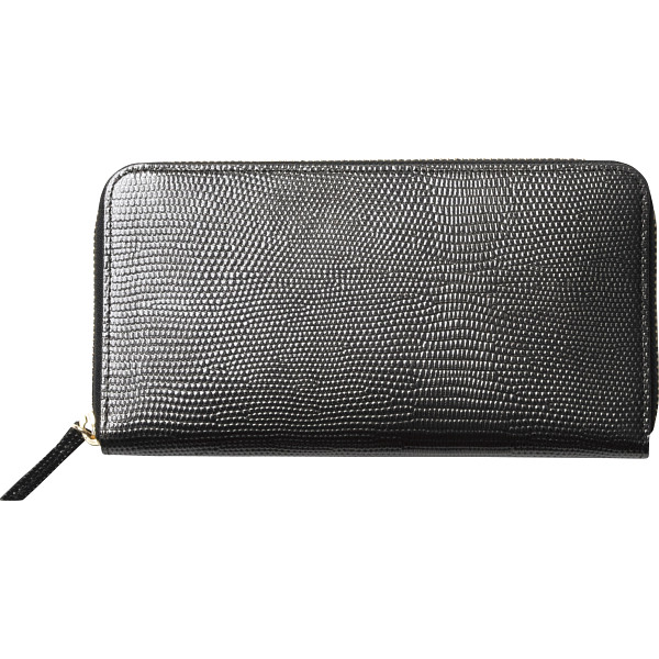 ラウンドファスナー長財布ブラック