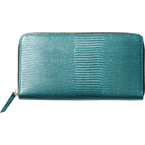 ラウンドファスナー長財布グリーン