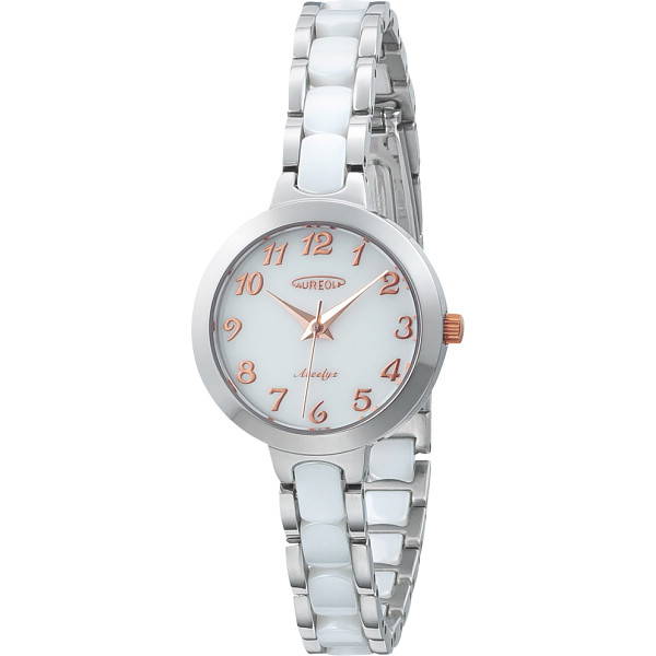 オレオール　セラミックバンド　レディースウオッチホワイト