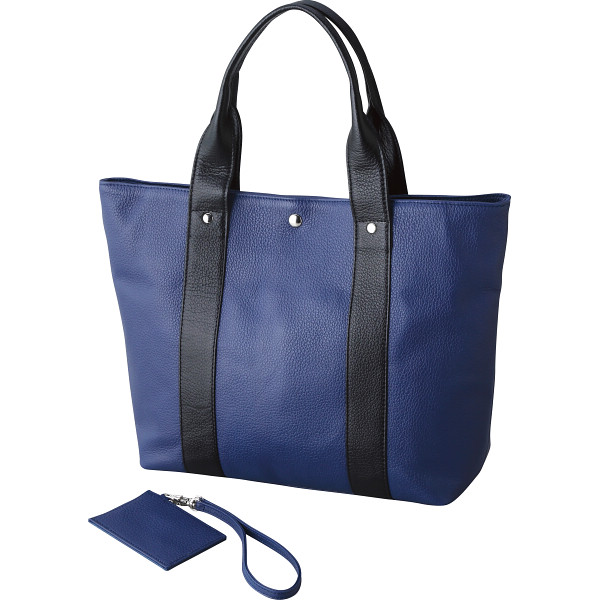 ＯＮ ＴＨＥ ＢＡＧ 姫路レザートート＆パスケースネイビー