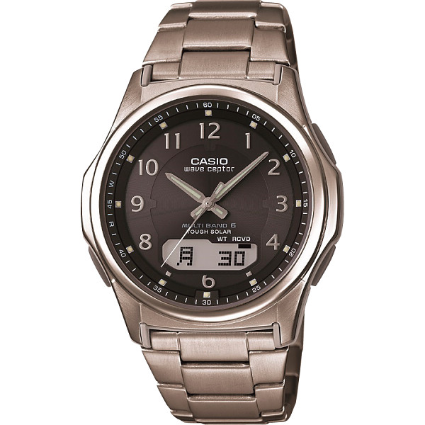 カシオ　ウェーブセプター　電波ソーラー腕時計　【国内正規品】ブラック
