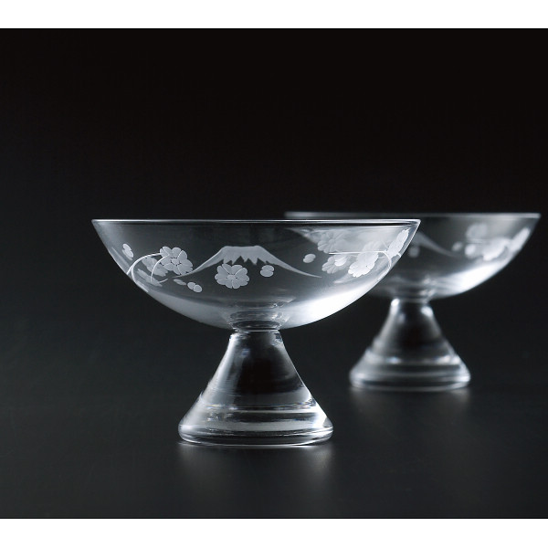 江戸切子 サケフラッツ ペア