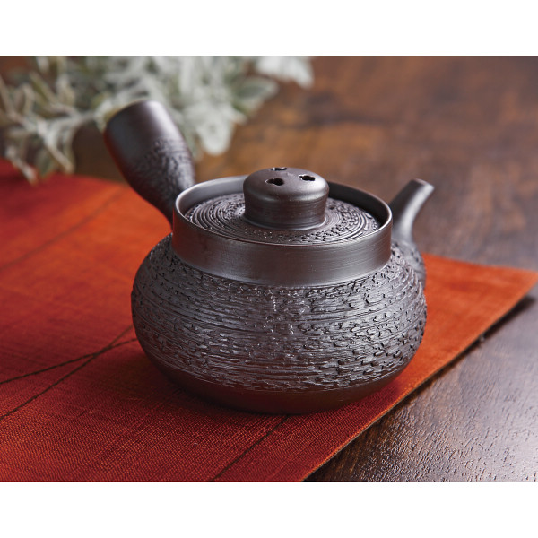 萬古焼 実山作１．５号鈴入り松竹梅急須