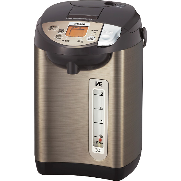 タイガー　蒸気レスＶＥ電気まほうびん（３．０Ｌ）ブラウン