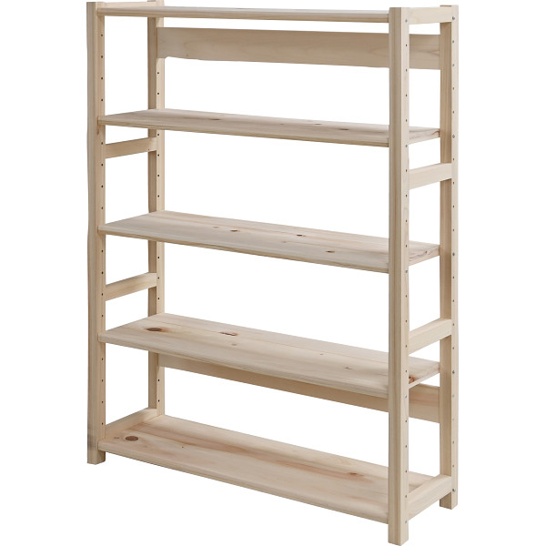 天然木ひのきラック５段