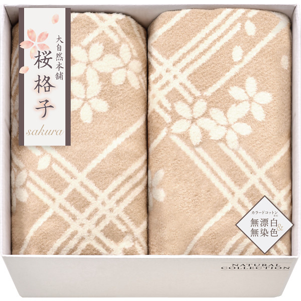 肌にやさしい自然色のシルク入り綿毛布（毛羽部分）２枚セット