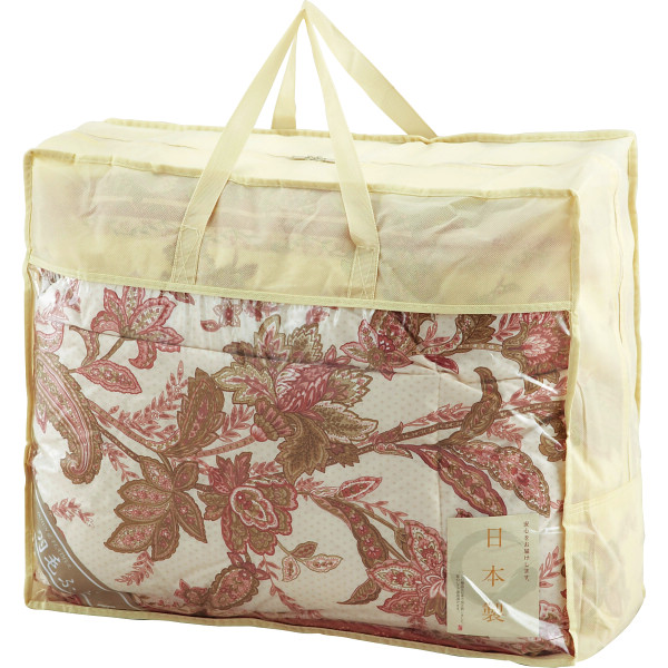 ダウン８５％入 羽毛肌掛けふとんピンク