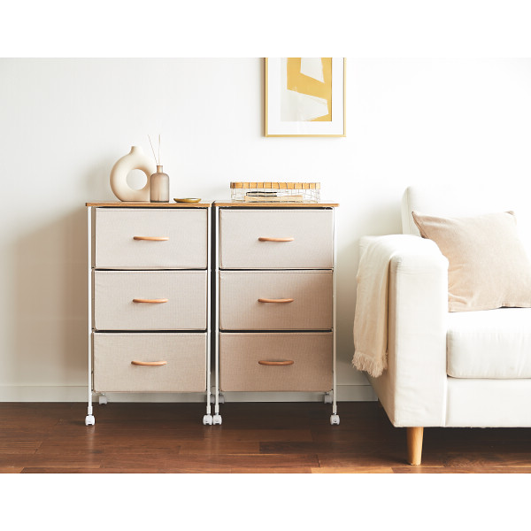 ファブリックチェスト３段２個組