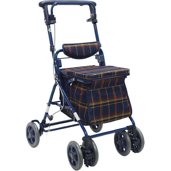 アルト　シルバーカー格子ネイビー