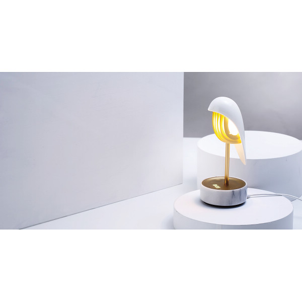 ＬＥＤ照明＆目覚まし時計 チャープエレガント・ホワイト