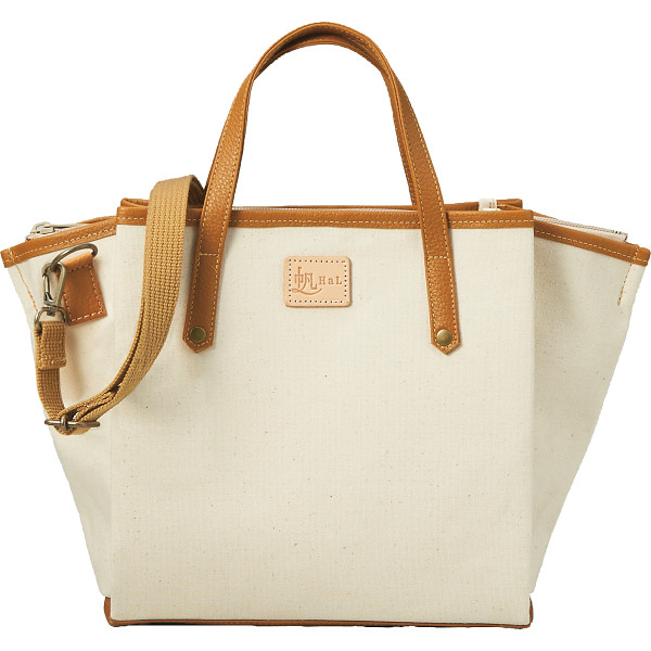 ＨａＬ 倉敷産帆布×姫路レザー ベーシックトート＆ショルダー＆リュックキナリ