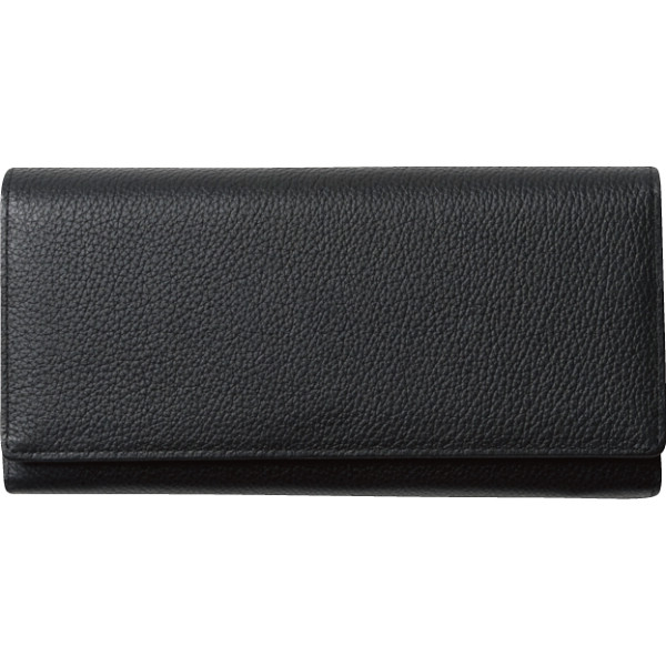 シュリンクレザー長財布ブラック