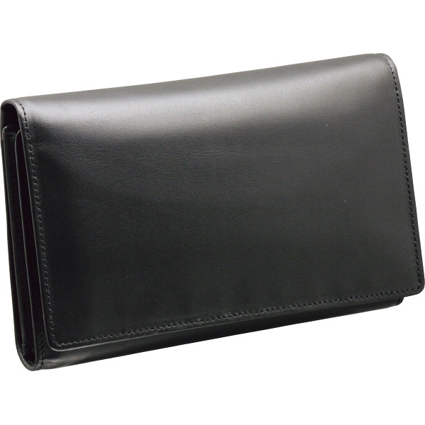 カード２４枚収納オイルレザー長財布ブラック