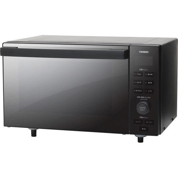 ツインバード　センサー付フラットオーブンレンジブラック