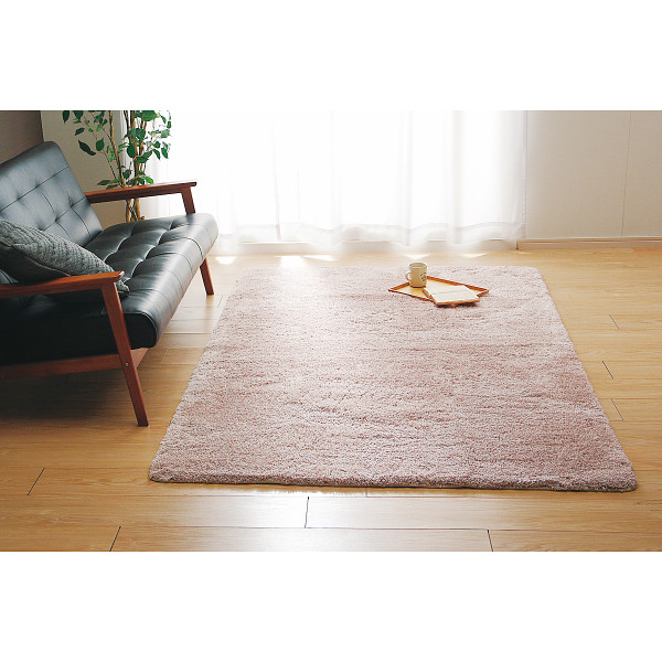 洗えるシャギーラグ（Ｓ）２４０ベージュ