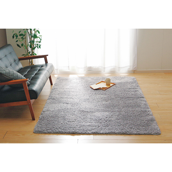 洗えるシャギーラグ（Ｓ）２４０グレー