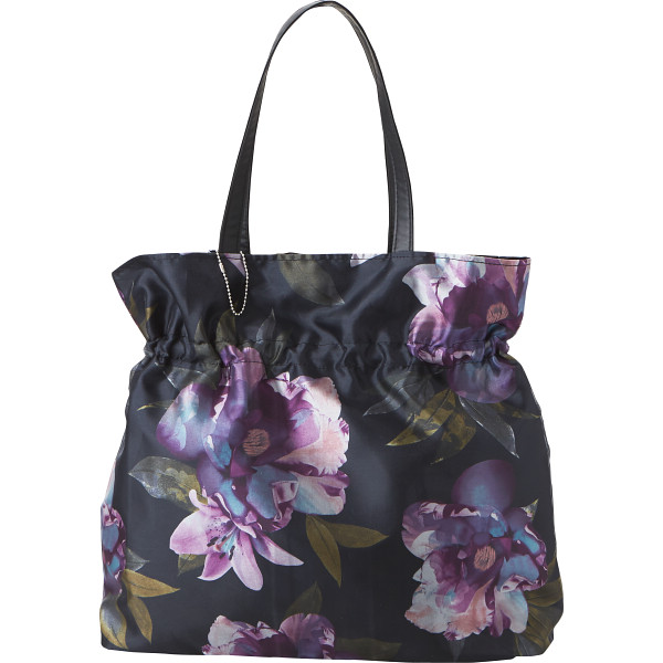 日本製オーガンジーシャーリングトートブラック