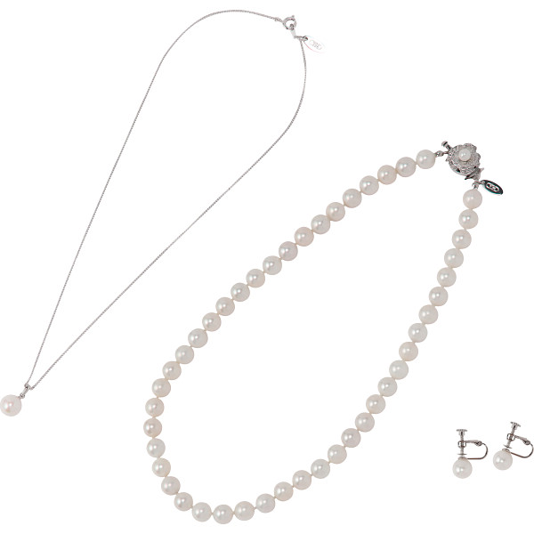 ユキコハナイ　パール３点セットホワイト